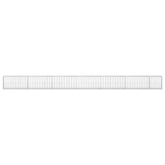 vidaXL Steel Gabion Box for Garden Fence 10x10x50 cm Silver
