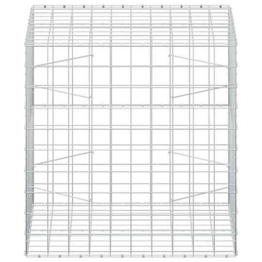 vidaXL Steel Gabion Basket for Garden Fence 10x10x100 cm Silver