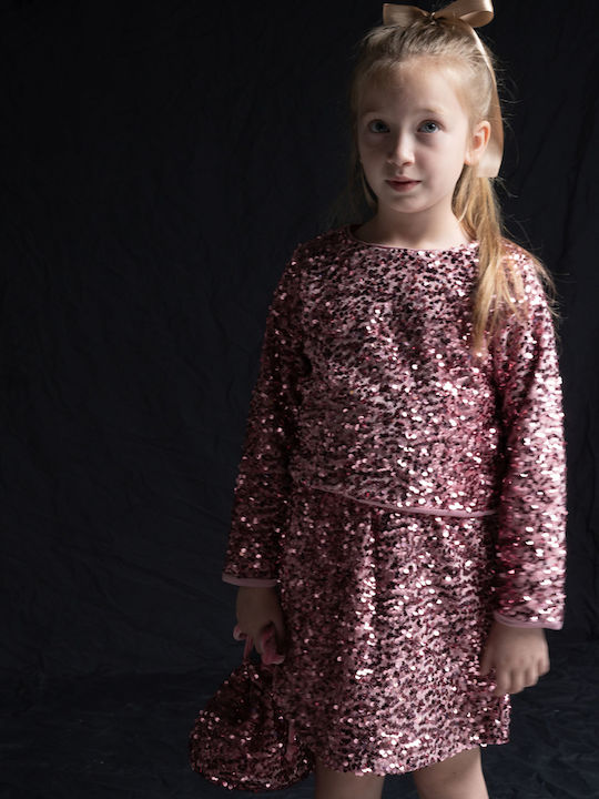 Kinderbekleidungsset mit Rock Winter 2-teilig Rosa