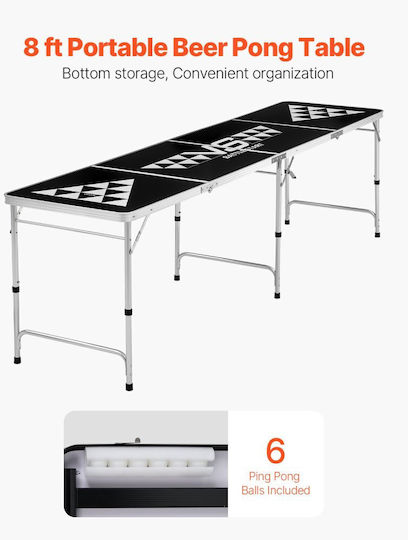 Vevor Folding Aluminum Camping Table Black