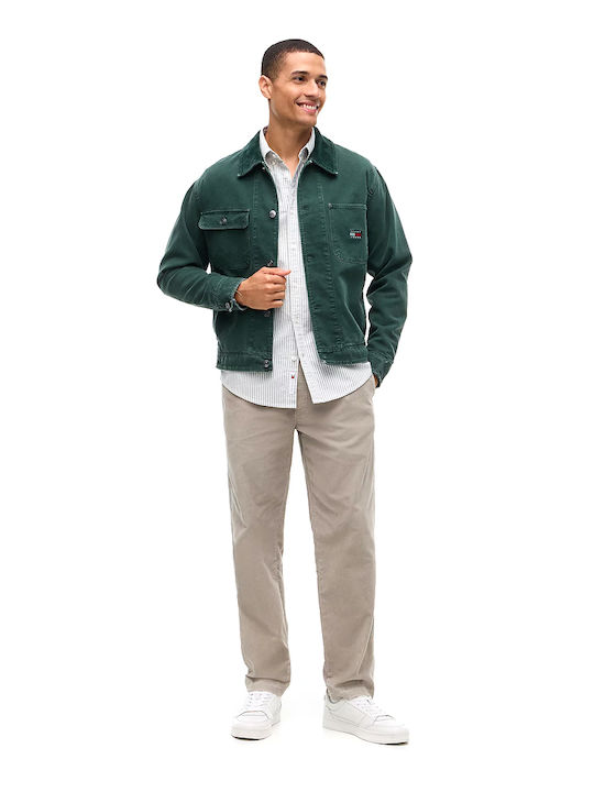 Мъжки панталон със стеснена кройка, бежов