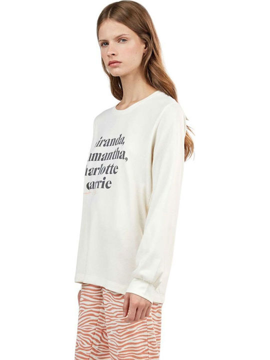 Gisela Winter Women's Ecru Pyjama Set