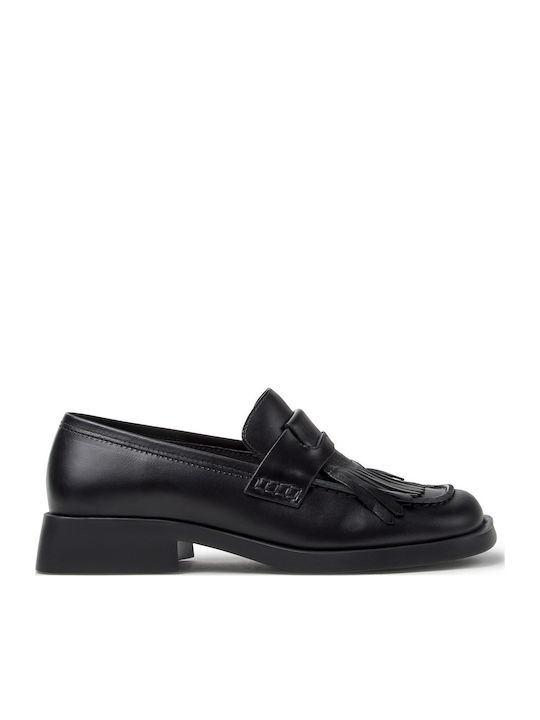 Damen-Loafers aus Leder in Schwarz