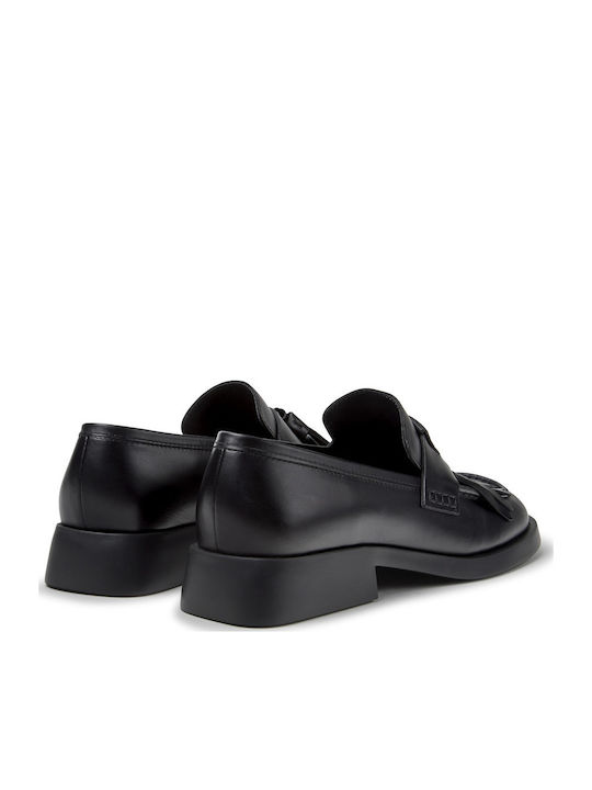 Damen-Loafers aus Leder in Schwarz