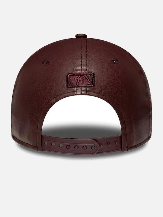 New York Yankees Diamante PU Шапка Snapback Тъмночервена 60915834