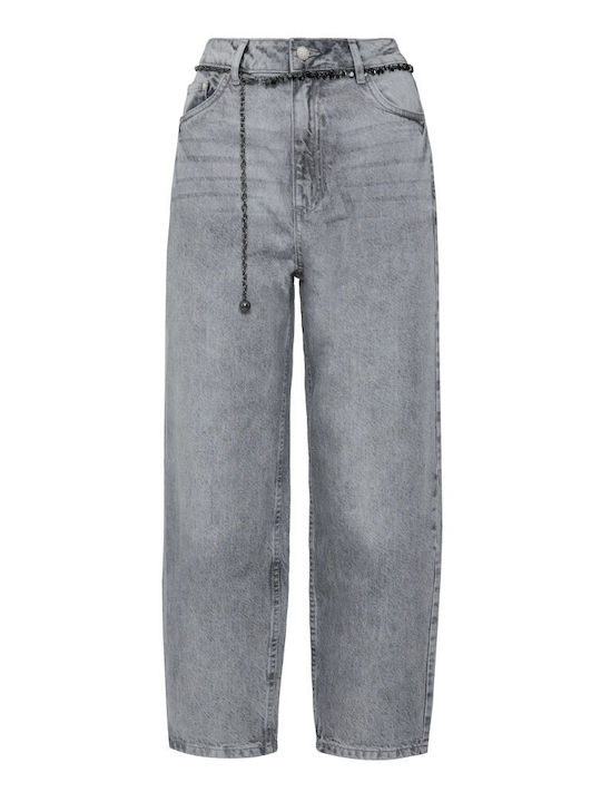 High-Rise Women's Jeans in Regular Fit Grey