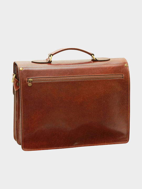 Leather Men's Brown Briefcase