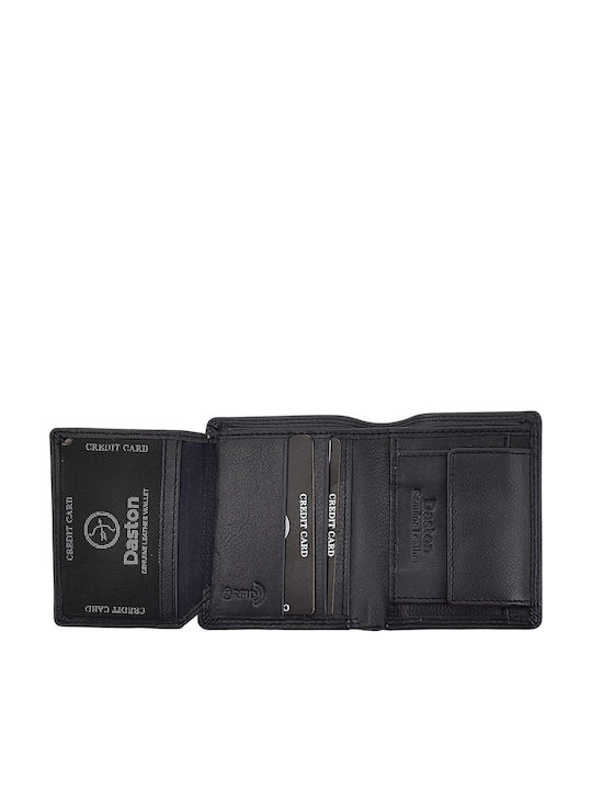 Leather Men's Wallet with RFID Blue