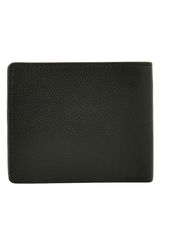Herren-Lederbrieftasche mit RFID Schwarz