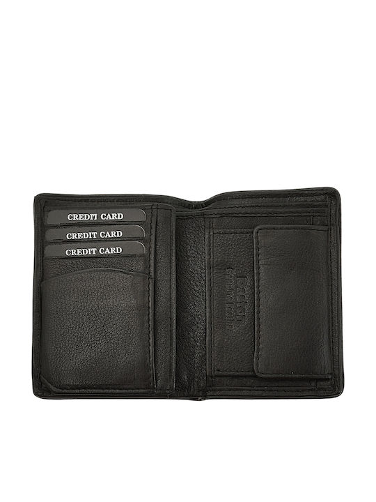 Herren-Lederbrieftasche mit RFID Schwarz