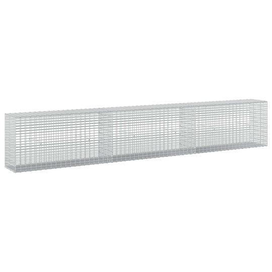 vidaXL Steel Gabion Basket for Garden Fence 2.5x2.5x50 cm Silver
