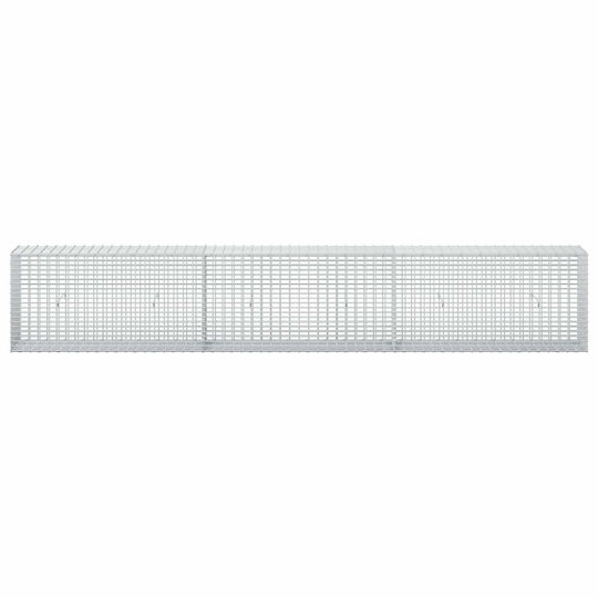 vidaXL Steel Gabion Basket for Garden Fence 2.5x2.5x50 cm Silver