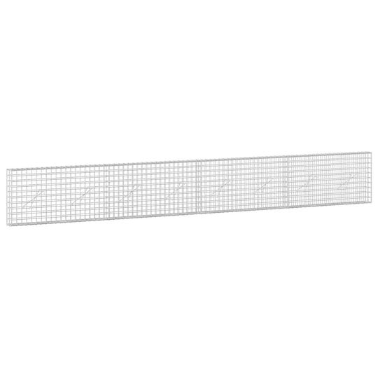 vidaXL Steel Gabion Box for Garden Fencing 5x5x50 cm Silver