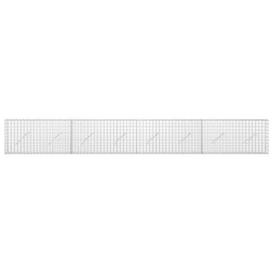 vidaXL Steel Gabion Box for Garden Fencing 5x5x50 cm Silver