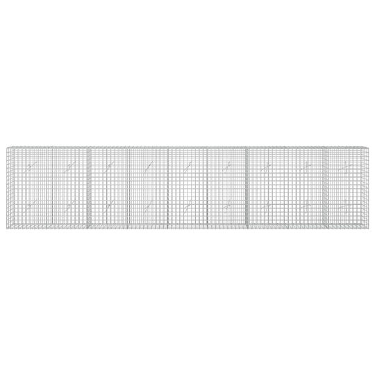 vidaXL Steel Gabion Basket for Garden Fence 5x5x100 cm Silver