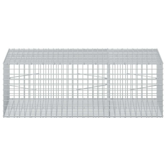 vidaXL Steel Gabion Box for Garden Fencing 5x5x50 cm Silver