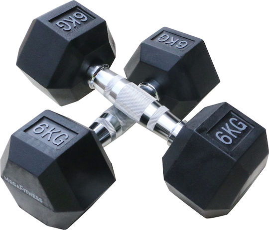 MegaFitness Sechseck-Kurzhantel 1 x 6 kg