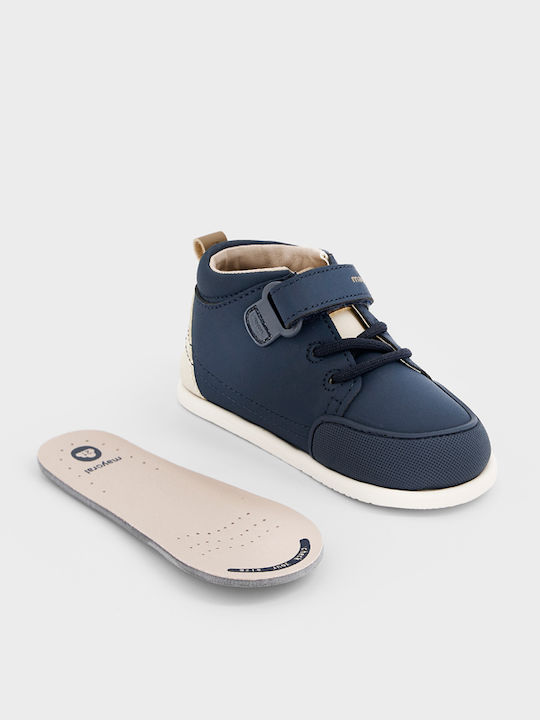 Παιδικά Μποτάκια Barefoot με Σκρατς Navy Μπλε