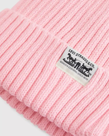 Beanie Men's Knitted Beanie in Pink