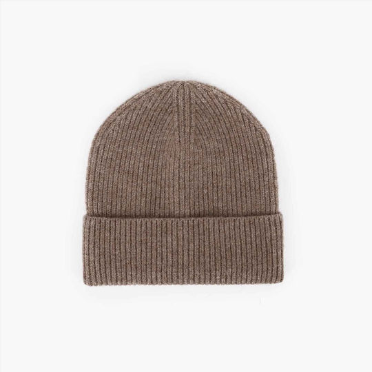 Women's Knitted Beanie in Beige
