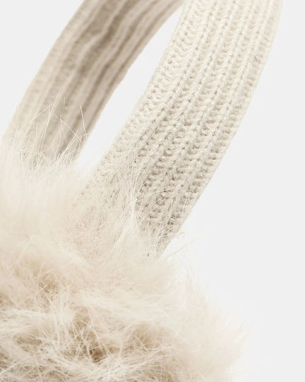 Women's Knitted Earmuff in Beige