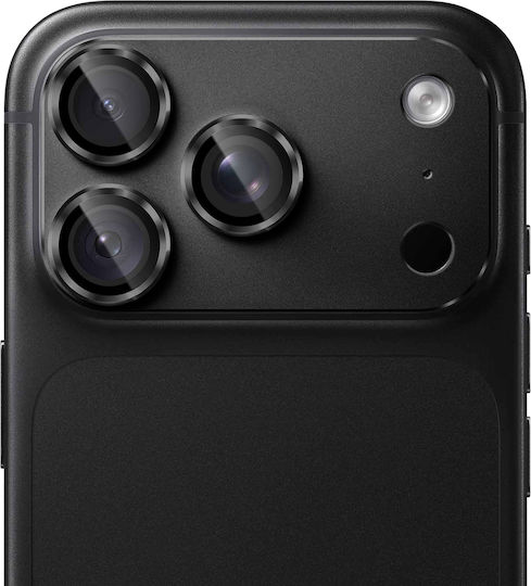 Avizar Kameralinsenschutz für iPhone 18 Pro aus gehärtetem Glas mit Titanrahmen Schwarz