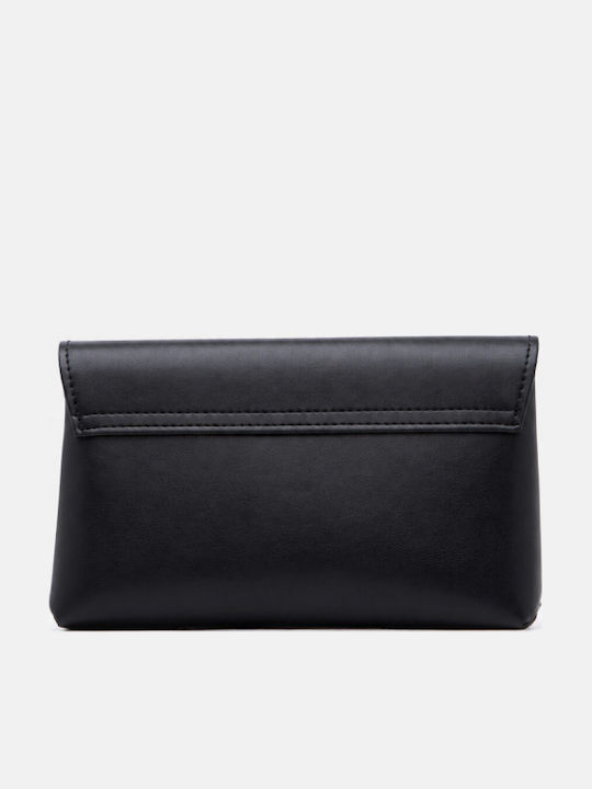 Damen-Flaptasche Schwarz-matt