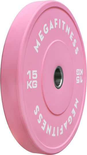 MegaFitness Бъмпър диск Олимпийски тип Гумен 1 x 15 kg Φ50 mm