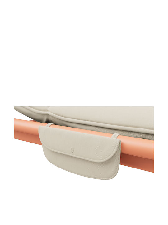 Orange Aluminum Sun Lounger 212x97x39cm
