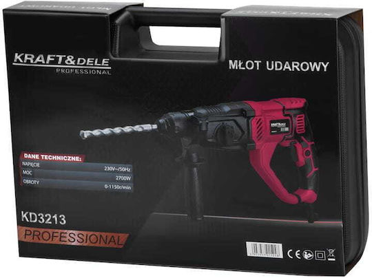 Kraft & Dele KD3213 Ударен Електрически Перфоратор 2700 W със Захват SDS Plus