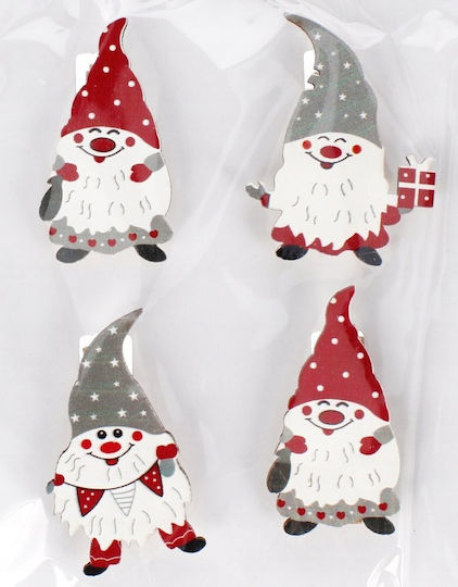 Craft with Fun Weihnachtliche Wäscheklammer 11x16,5x1 cm 4 Stück