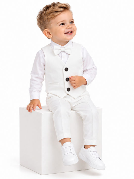 TakTakBaby Taufanzug für Jungen Weiß 4-teilig