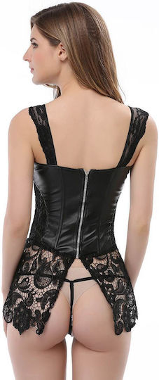 Lace Korsett aus Leder in Venice-Optik