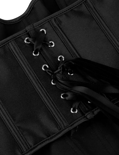 Black 13 Pieces Plastic Bones Sexy Corset