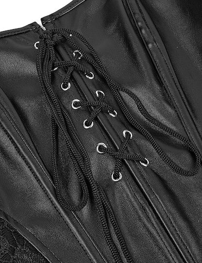 Lace Korsett aus Leder in Venice-Optik