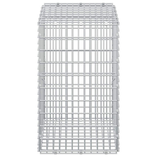 vidaXL Steel Gabion Basket for Garden Fence 50x30x50 cm Silver