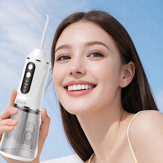 Zenwire Water Flosser 390ml Rechargeable & Waterproof White