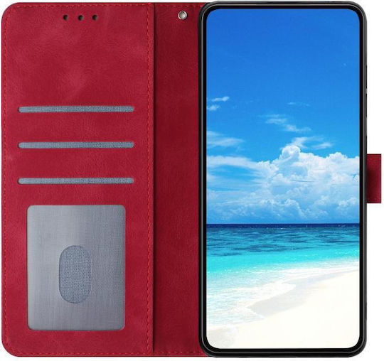 Θήκη Wallet Rose Flower Motorola Moto G86 Power Red
