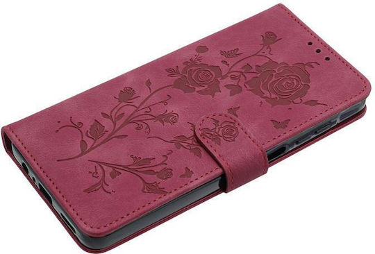 Θήκη Wallet Rose Flower Motorola Moto G86 Power Red