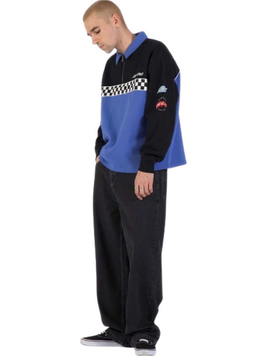 Blaues Kapuzen-Sweatshirt