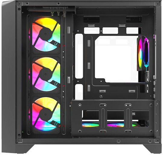 Rampage Lyron Gaming Midi Tower Carcasă PC cu Deschidere Laterală Neagră