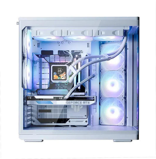P60 Gaming Midi Tower Computer Case with Side Window and ARGB Lighting Black