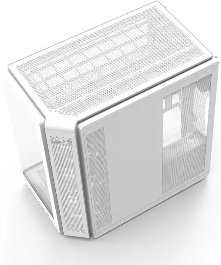 P60 Gaming Midi Tower Computer Case with Side Window and ARGB Lighting Black