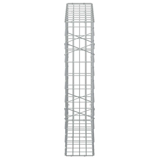 vidaXL Steel Gabion Box for Garden Fence 100x20x100 cm Silver