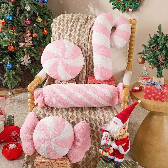 Weihnachtliches Dekokissen-Set, lang, 2-teilig, Rosa, 68,5 × 17 cm