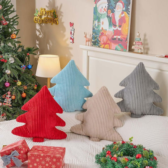 Weihnachtsbaumkissen-Set 2 Stück 45,5 × 41 cm Hellblau