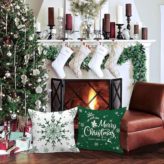 Nikcorp Lanpn Decorative Green Christmas Pillowcases Set 4 Pcs 45x45 Cm Nikcorp Lanpn Decorative Green Christmas Pillowcases Set 4 Pcs 45x45 Cm
