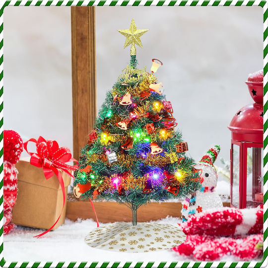 Beleuchteter Weihnachtsbaum aus Kunststoff 60 cm mit Batteriebetrieb Grün