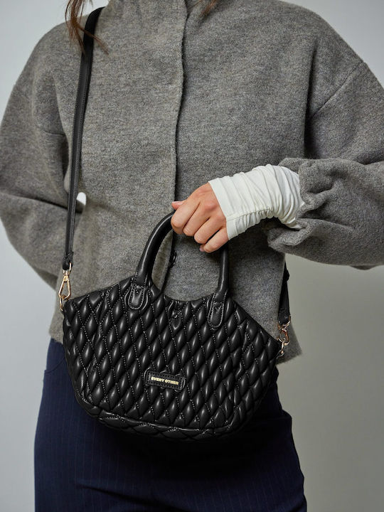 Schwarze Damen-Schultertasche