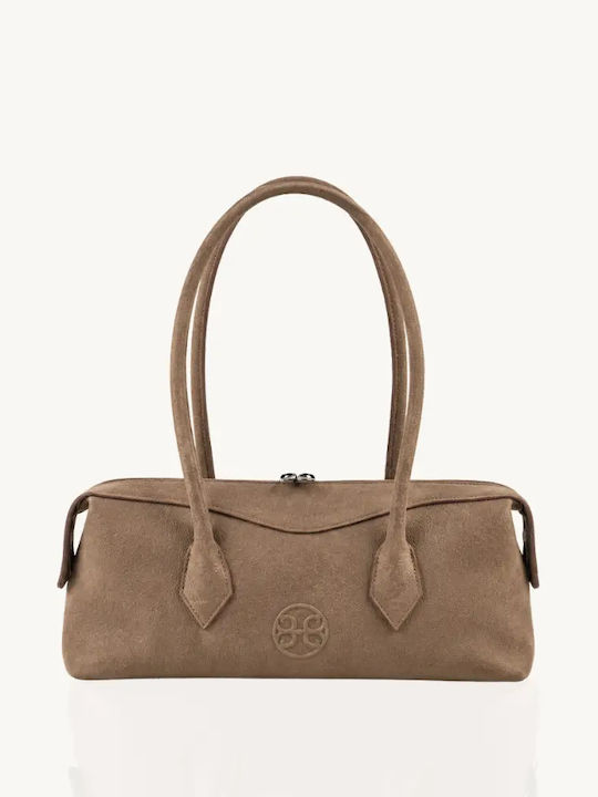 Lydia Leather Women's Shoulder Bag Suede Brown